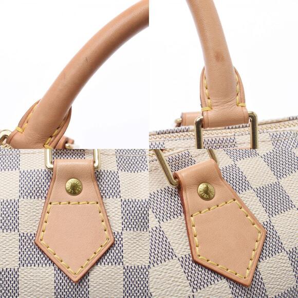 LOUIS VUITTON Damier Azur White Speedy Canvas Handbag - Picture 9 of 9